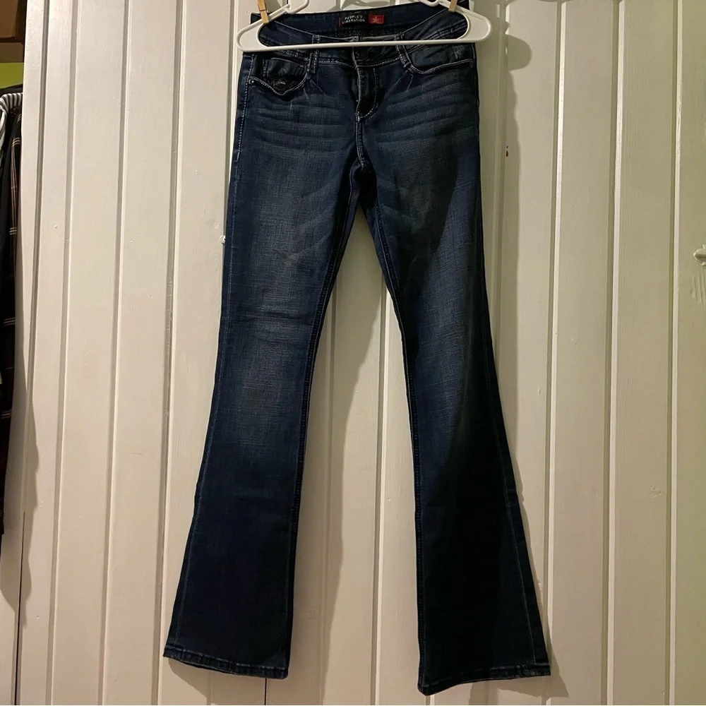People’s Liberation bling bootleg jeans-size 26 EUC